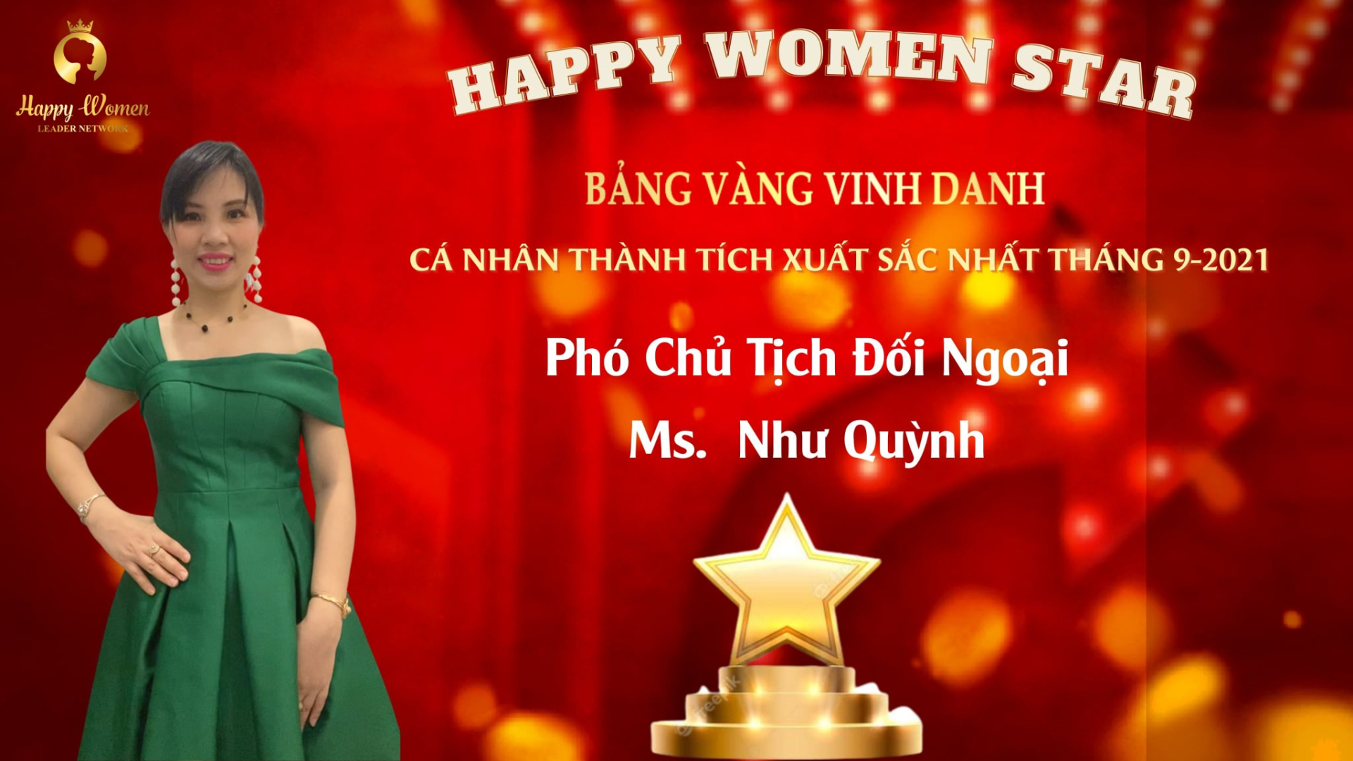 Các hoạt động của CEO Như Quỳnh ở tổ chức Happy Women Leader Network