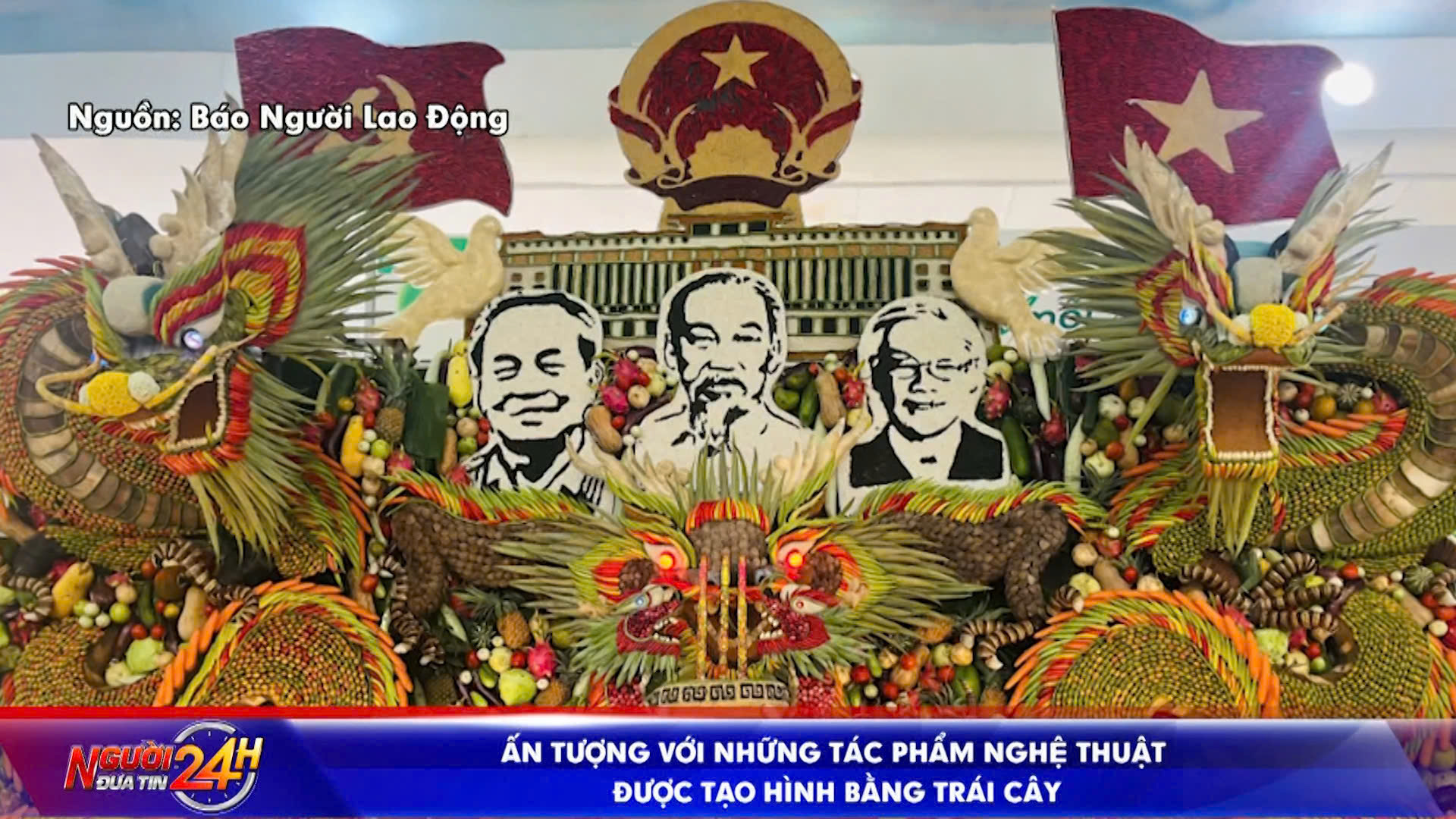 Ấn tượng với những tác phẩm nghệ thuật được tạo hình bằng trái cây