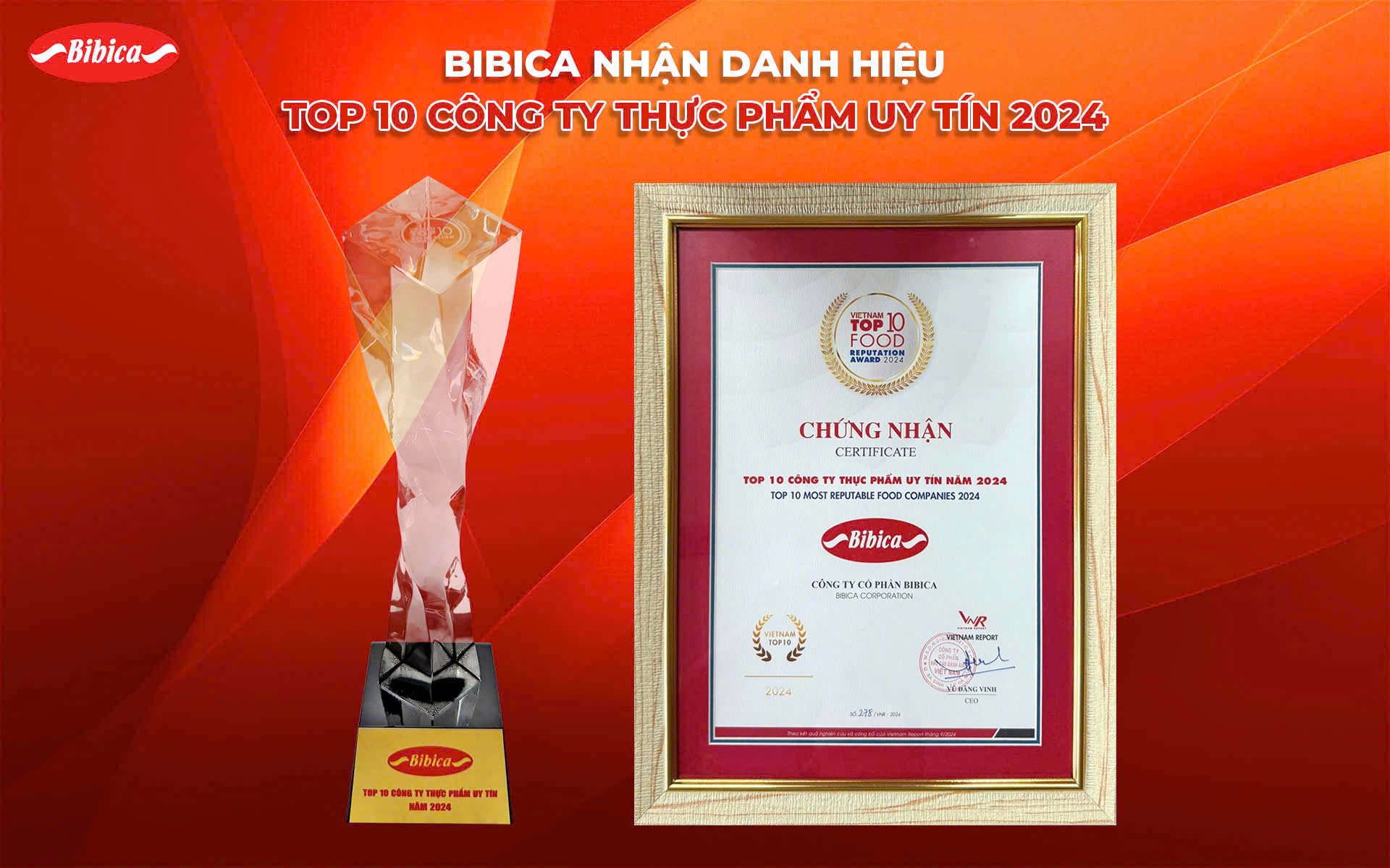 Bibica 7 lần liên tiếp vinh danh Top 10 Công ty Thực phẩm uy tín: Hành trình khẳng định vị thế thương hiệu bánh kẹo hàng đầu Việt Nam